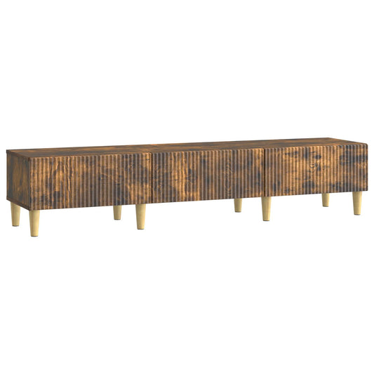 TV Cabinet Smoked Oak 147 x 34.5 x 30 cm Engineered Wood TV Cabinet Smoked Oak 147 x 34.5 x 30 cm Engineered Wood