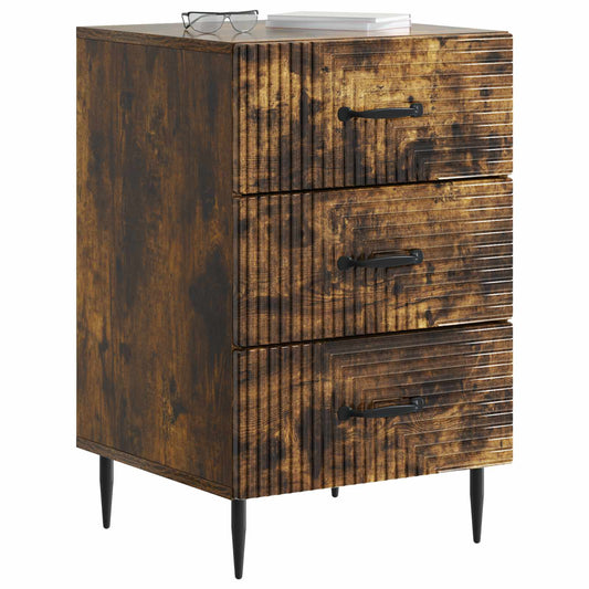 Bedside Cabinet Smoked Oak 43 x 41 x 66.5 cm Engineered Wood Bedside Cabinet Smoked Oak 43 x 41 x 66.5 cm Engineered Wood