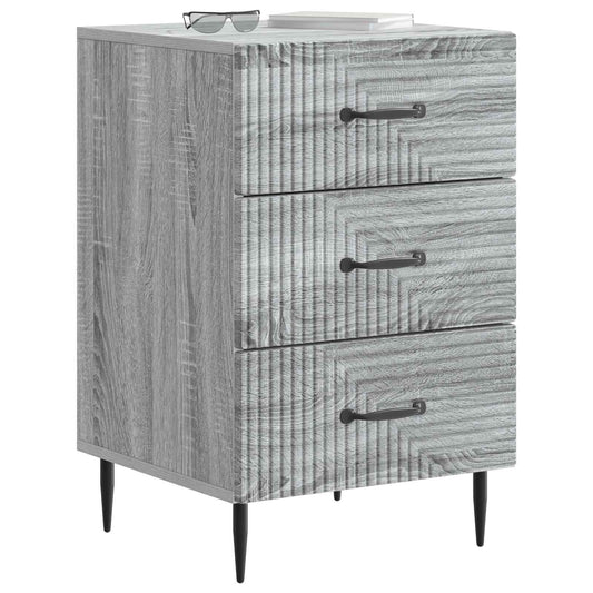 Bedside Cabinet Grey Sonoma 43 x 41 x 66.5 cm Engineered Wood Bedside Cabinet Grey Sonoma 43 x 41 x 66.5 cm Engineered Wood