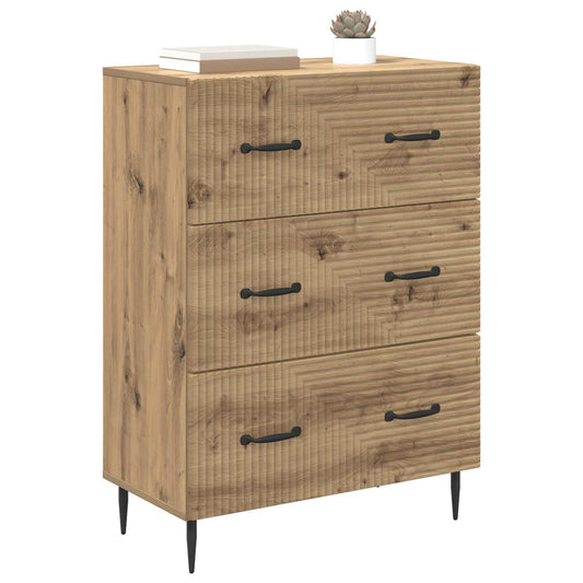 Drawer Cabinet Artisan Oak 66 x 34.5 x 89.5 cm Engineered Wood Drawer Cabinet Artisan Oak 66 x 34.5 x 89.5 cm Engineered Wood