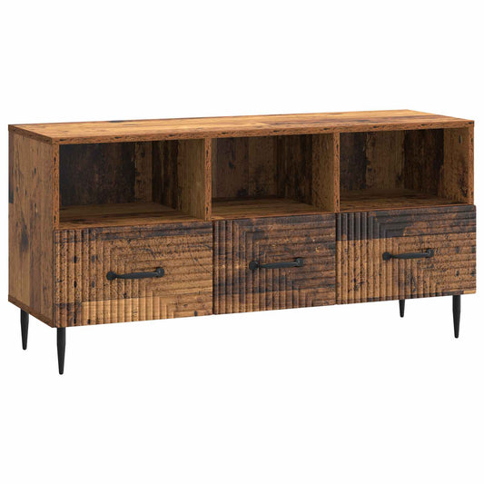 TV Cabinet Old Wood 102 x 34.5 x 50 cm Engineered Wood TV Cabinet Old Wood 102 x 34.5 x 50 cm Engineered Wood