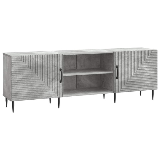 TV Cabinet Concrete Grey 150 x 31 x 50 cm Engineered Wood TV Cabinet Concrete Grey 150 x 31 x 50 cm Engineered Wood