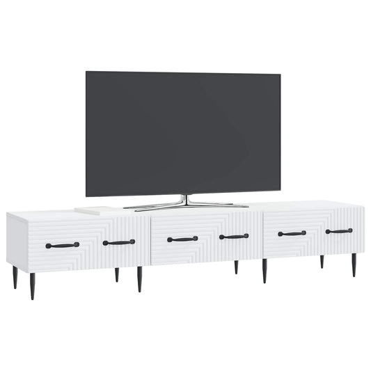 TV Cabinet with Drawer White 147 x 34.5 x 30 cm Engineered Wood TV Cabinet with Drawer White 147 x 34.5 x 30 cm Engineered Wood