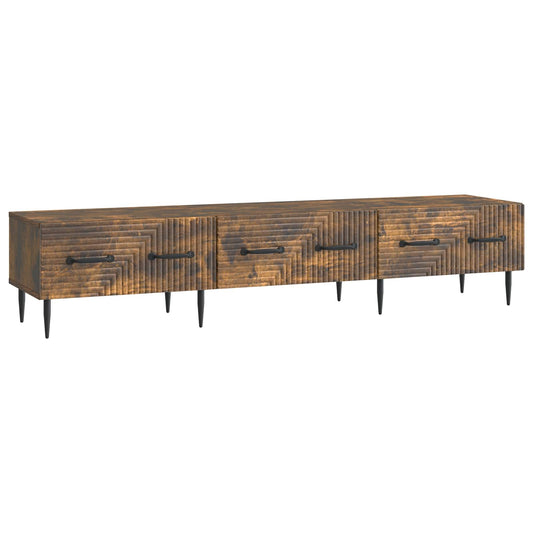 TV Cabinet Smoked Oak 147 x 34.5 x 30 cm Engineered Wood TV Cabinet Smoked Oak 147 x 34.5 x 30 cm Engineered Wood