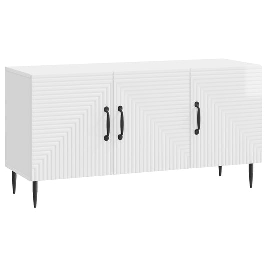 TV Cabinet High Gloss White 99 x 34.5 x 50 cm Engineered Wood TV Cabinet High Gloss White 99 x 34.5 x 50 cm Engineered Wood