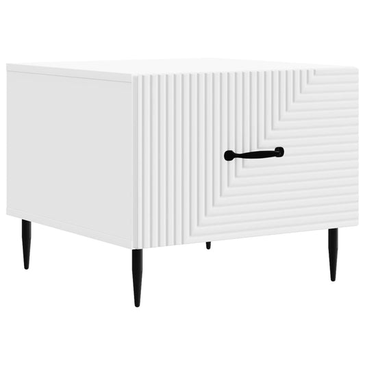 Coffee Table with Drawer White 49 x 50 x 40 cm Engineered Wood Coffee Table with Drawer White 49 x 50 x 40 cm Engineered Wood