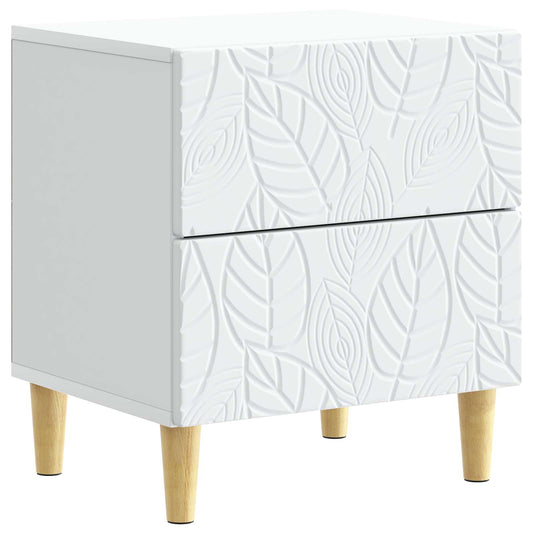 Bedside Table White 43 x 34.5 x 48 cm Engineered Wood Bedside Table White 43 x 34.5 x 48 cm Engineered Wood