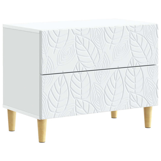 Bedside Table White 62 x 34.5 x 48 cm Engineered Wood Bedside Table White 62 x 34.5 x 48 cm Engineered Wood