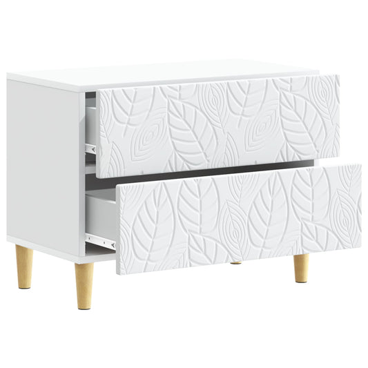 Bedside Table White 62 x 34.5 x 48 cm Engineered Wood Bedside Table White 62 x 34.5 x 48 cm Engineered Wood