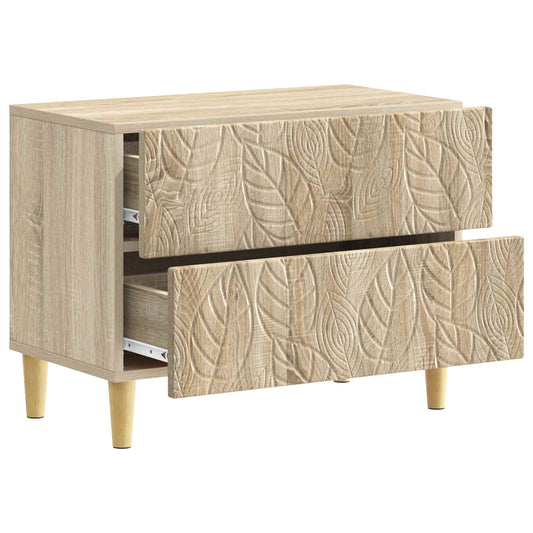 Bedside Table Sonoma Oak 62 x 34.5 x 48 cm Engineered Wood Bedside Table Sonoma Oak 62 x 34.5 x 48 cm Engineered Wood