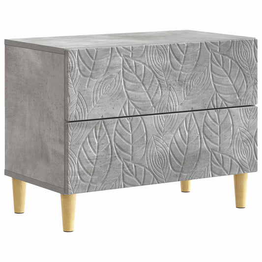 Bedside Table Concrete Grey 62 x 34.5 x 48 cm Engineered Wood Bedside Table Concrete Grey 62 x 34.5 x 48 cm Engineered Wood
