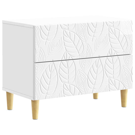 Bedside Table High Gloss White 62 x 34.5 x 48 cm Bedside Table High Gloss White 62 x 34.5 x 48 cm