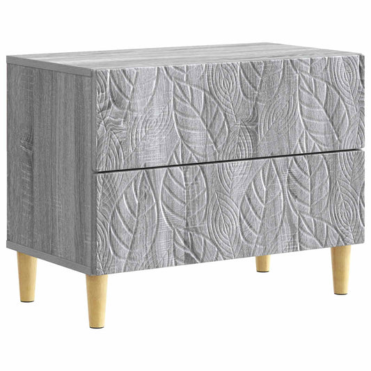 Bedside Table Grey Sonoma 62 x 34.5 x 48 cm Engineered Wood Bedside Table Grey Sonoma 62 x 34.5 x 48 cm Engineered Wood