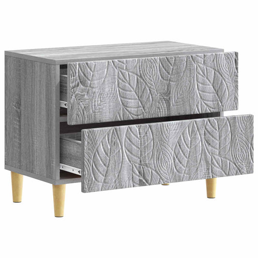 Bedside Table Grey Sonoma 62 x 34.5 x 48 cm Engineered Wood Bedside Table Grey Sonoma 62 x 34.5 x 48 cm Engineered Wood