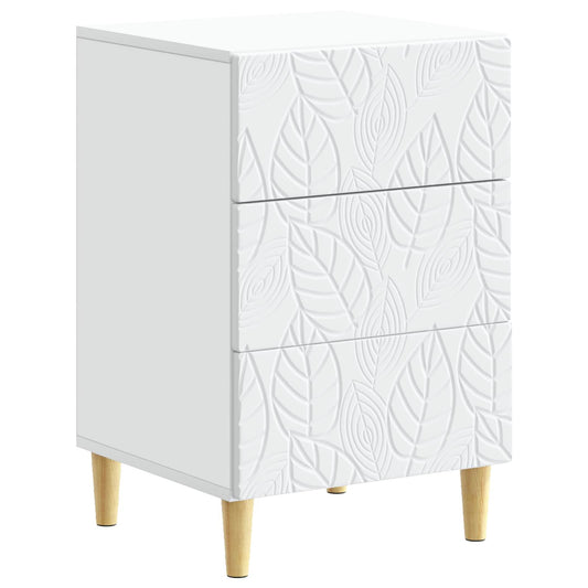 Bedside Table White 43 x 39.5 x 66.5 cm Engineered Wood Bedside Table White 43 x 39.5 x 66.5 cm Engineered Wood