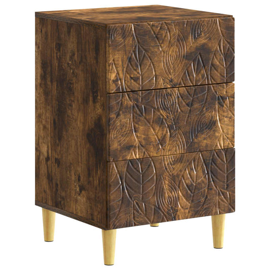 Bedside Table Smoked Oak 43 x 39.5 x 66.5 cm Engineered Wood Bedside Table Smoked Oak 43 x 39.5 x 66.5 cm Engineered Wood