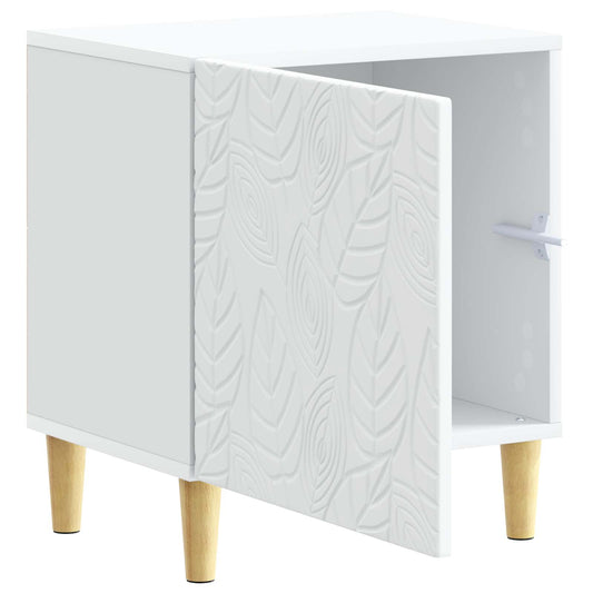Bedside Table White 43 x 34.5 x 50 cm Engineered Wood Bedside Table White 43 x 34.5 x 50 cm Engineered Wood