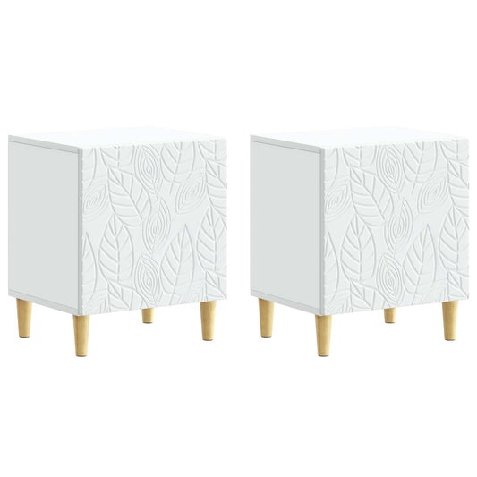 Bedside Table 2 pcs White 43 x 34.5 x 50 cm Engineered Wood Bedside Table 2 pcs White 43 x 34.5 x 50 cm Engineered Wood