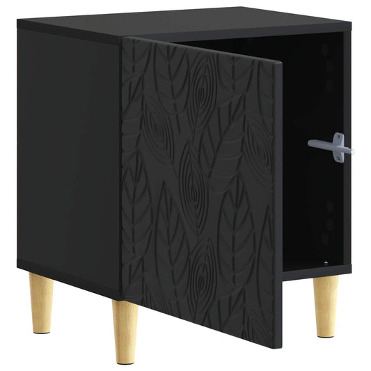 Bedside Table Black 43 x 34.5 x 50 cm Engineered Wood Bedside Table Black 43 x 34.5 x 50 cm Engineered Wood