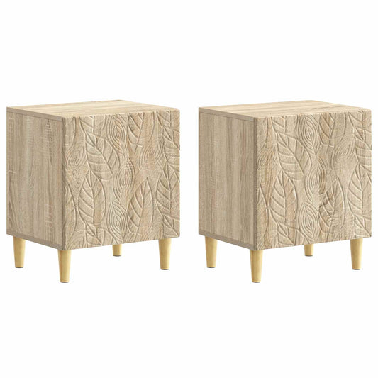 Bedside Table 2 pcs Sonoma Oak 43 x 34.5 x 50 cm Bedside Table 2 pcs Sonoma Oak 43 x 34.5 x 50 cm