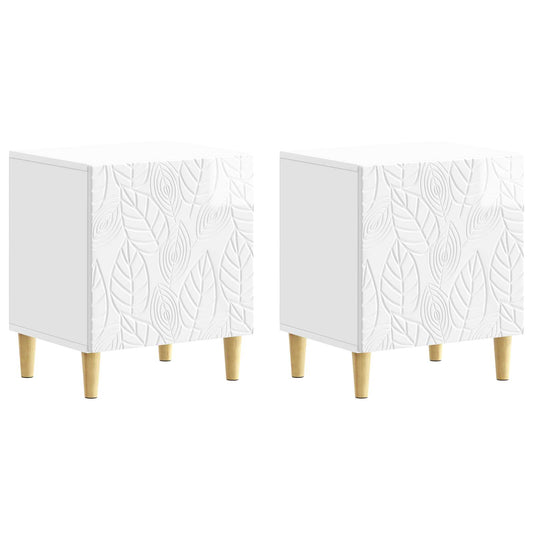 Bedside Table 2 pcs High Gloss White 43 x 34.5 x 50 cm Bedside Table 2 pcs High Gloss White 43 x 34.5 x 50 cm