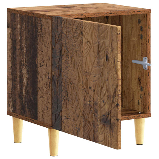 Bedside Table Old Wood 43 x 34.5 x 50 cm Engineered Wood Bedside Table Old Wood 43 x 34.5 x 50 cm Engineered Wood