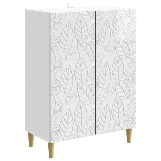 Sideboard High Gloss White 66 x 34.5 x 90 cm Engineered Wood Sideboard High Gloss White 66 x 34.5 x 90 cm Engineered Wood