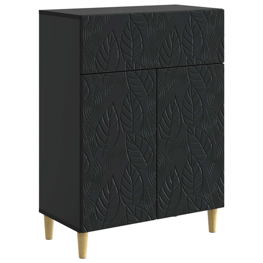Sideboard Black 66 x 34.5 x 90 cm Engineered Wood Sideboard Black 66 x 34.5 x 90 cm Engineered Wood