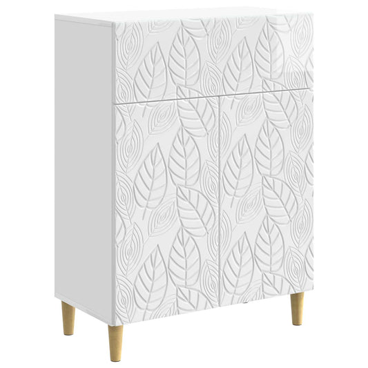 Sideboard High Gloss White 66 x 34.5 x 90 cm Engineered Wood Sideboard High Gloss White 66 x 34.5 x 90 cm Engineered Wood
