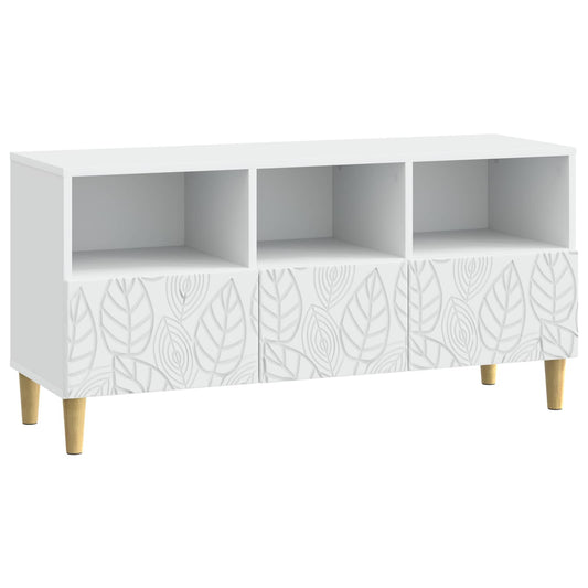 TV Cabinet 102 x 34.5 x 50 cm White Engineered Wood TV Cabinet 102 x 34.5 x 50 cm White Engineered Wood