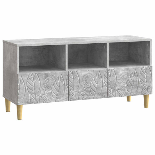 TV Cabinet 102 x 34.5 x 50 cm Concrete Grey Engineered Wood TV Cabinet 102 x 34.5 x 50 cm Concrete Grey Engineered Wood