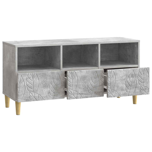 TV Cabinet 102 x 34.5 x 50 cm Concrete Grey Engineered Wood TV Cabinet 102 x 34.5 x 50 cm Concrete Grey Engineered Wood