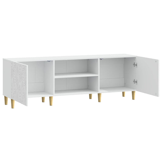 TV Cabinet 150 x 31 x 50 cm White Engineered Wood TV Cabinet 150 x 31 x 50 cm White Engineered Wood