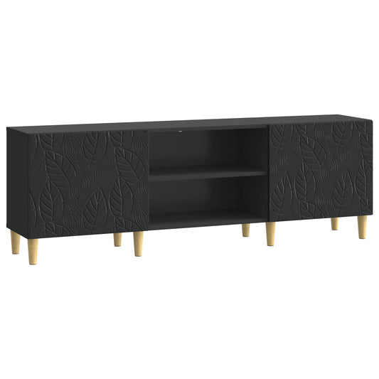 TV Cabinet 150 x 31 x 50 cm Black Engineered Wood TV Cabinet 150 x 31 x 50 cm Black Engineered Wood