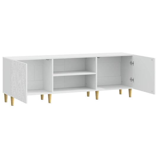 TV Cabinet 150 x 31 x 50 cm High Gloss White Engineered Wood TV Cabinet 150 x 31 x 50 cm High Gloss White Engineered Wood