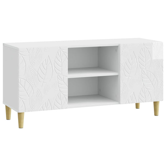 TV Cabinet 102 x 34.5 x 50 cm High Gloss White Engineered Wood TV Cabinet 102 x 34.5 x 50 cm High Gloss White Engineered Wood