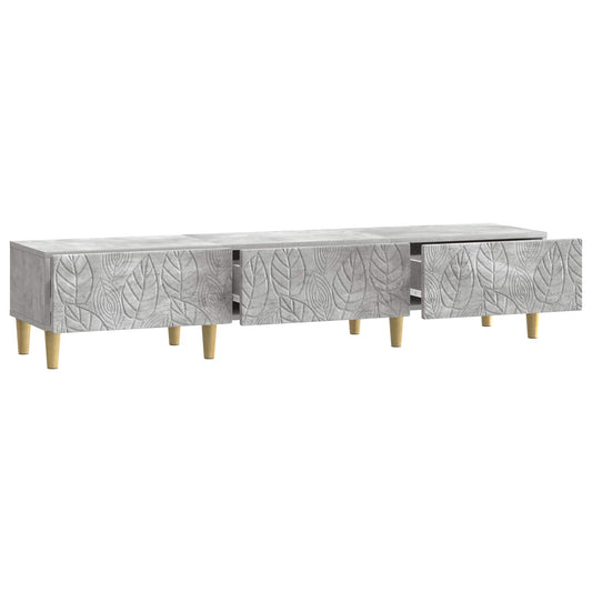 TV Cabinet 147 x 34.5 x 30 cm Concrete Grey Engineered Wood TV Cabinet 147 x 34.5 x 30 cm Concrete Grey Engineered Wood