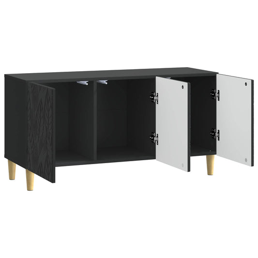 TV Cabinet 99 x 34.5 x 50 cm Black Engineered Wood TV Cabinet 99 x 34.5 x 50 cm Black Engineered Wood