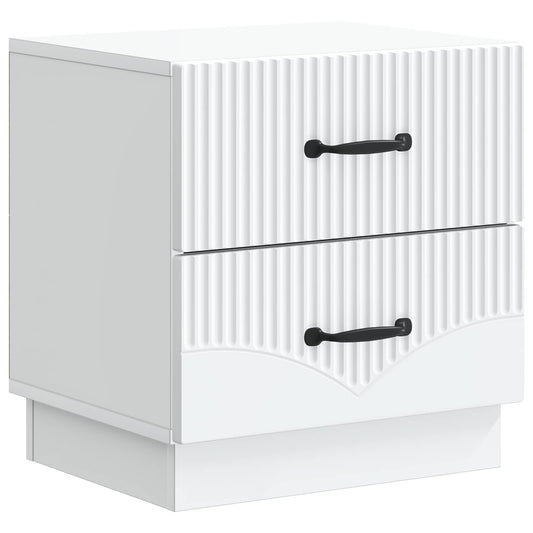 Bedside Cabinet White 43 x 34.5 x 44.5 cm Engineered Wood Bedside Cabinet White 43 x 34.5 x 44.5 cm Engineered Wood
