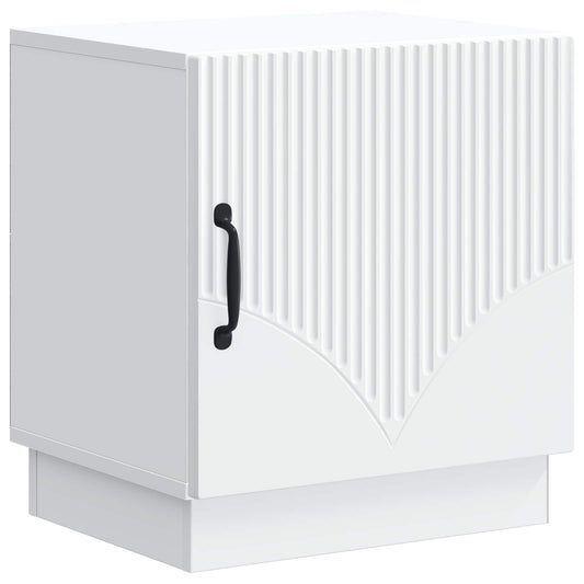 Bedside Table White 43 x 34.5 x 47 cm Engineered Wood Bedside Table White 43 x 34.5 x 47 cm Engineered Wood
