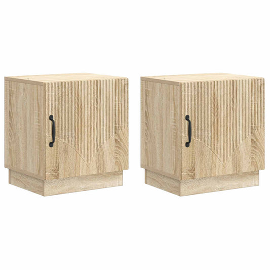 Bedside Table 2 pcs Sonoma Oak 43 x 34.5 x 47 cm Bedside Table 2 pcs Sonoma Oak 43 x 34.5 x 47 cm