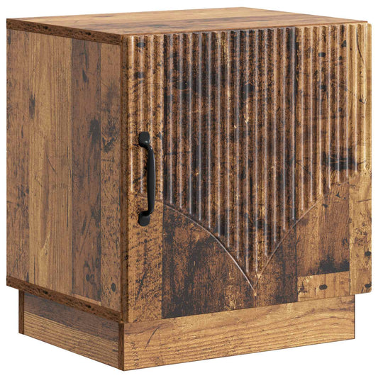 Bedside Table Old Wood 43 x 34.5 x 47 cm Engineered Wood Bedside Table Old Wood 43 x 34.5 x 47 cm Engineered Wood