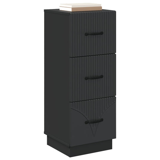 Drawer Cabinet Black 33 x 34.5 x 87 cm Engineered Wood Drawer Cabinet Black 33 x 34.5 x 87 cm Engineered Wood