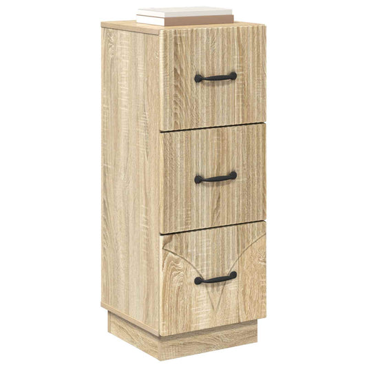 Drawer Cabinet Sonoma Oak 33 x 34.5 x 87 cm Engineered Wood Drawer Cabinet Sonoma Oak 33 x 34.5 x 87 cm Engineered Wood