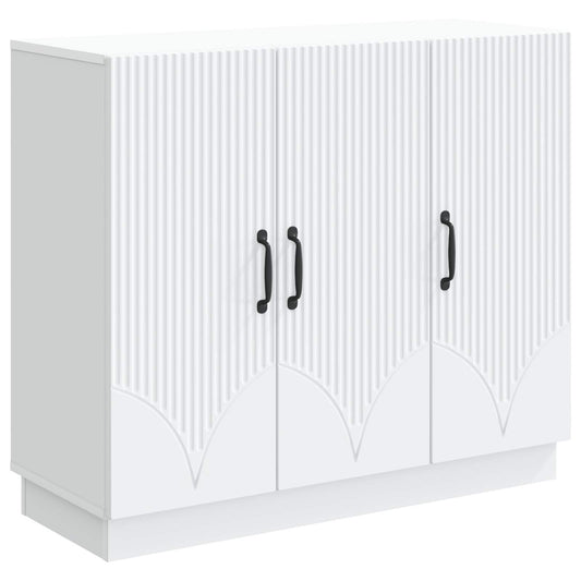 Sideboard White 89 x 34.5 x 77 cm Engineered Wood Sideboard White 89 x 34.5 x 77 cm Engineered Wood