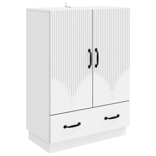 Sideboard White 66 x 34.5 x 92 cm Engineered Wood Sideboard White 66 x 34.5 x 92 cm Engineered Wood