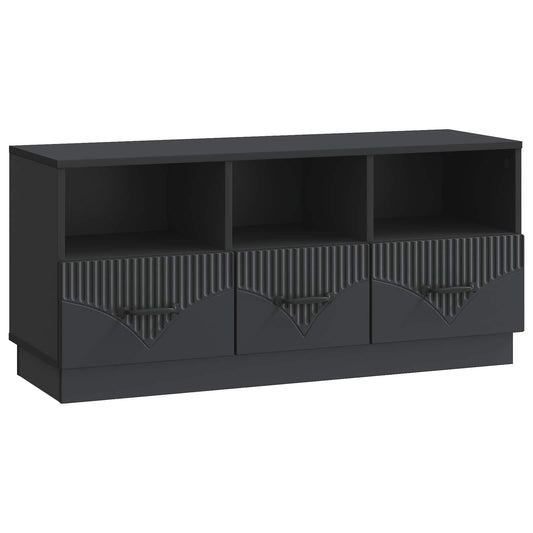 TV Cabinet with Drawer Black 102 x 34.5 x 47 cm Engineered Wood TV Cabinet with Drawer Black 102 x 34.5 x 47 cm Engineered Wood