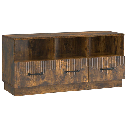 TV Cabinet Smoked Oak 102 x 34.5 x 47 cm Engineered Wood TV Cabinet Smoked Oak 102 x 34.5 x 47 cm Engineered Wood