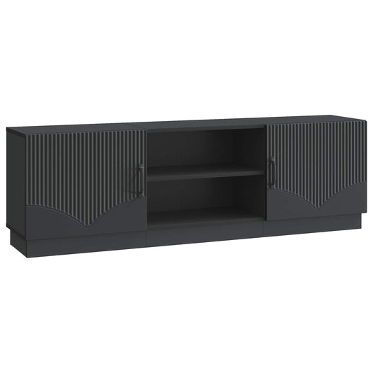 TV Cabinet Black 150 x 31 x 47 cm Engineered Wood TV Cabinet Black 150 x 31 x 47 cm Engineered Wood
