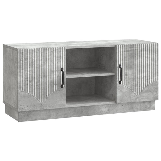 TV Cabinet Concrete Grey 102 x 34.5 x 47 cm Engineered Wood TV Cabinet Concrete Grey 102 x 34.5 x 47 cm Engineered Wood
